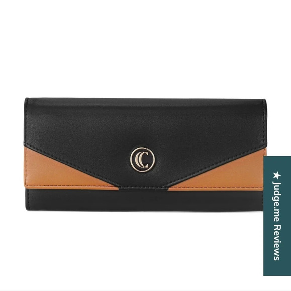 Cluci Mile Large Stylish Wallet. Black/brown NWOT - Picture 6 of 10